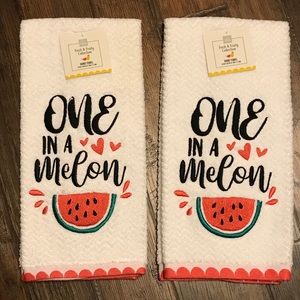 NWT One In A Mellon Hand Towels set of 2